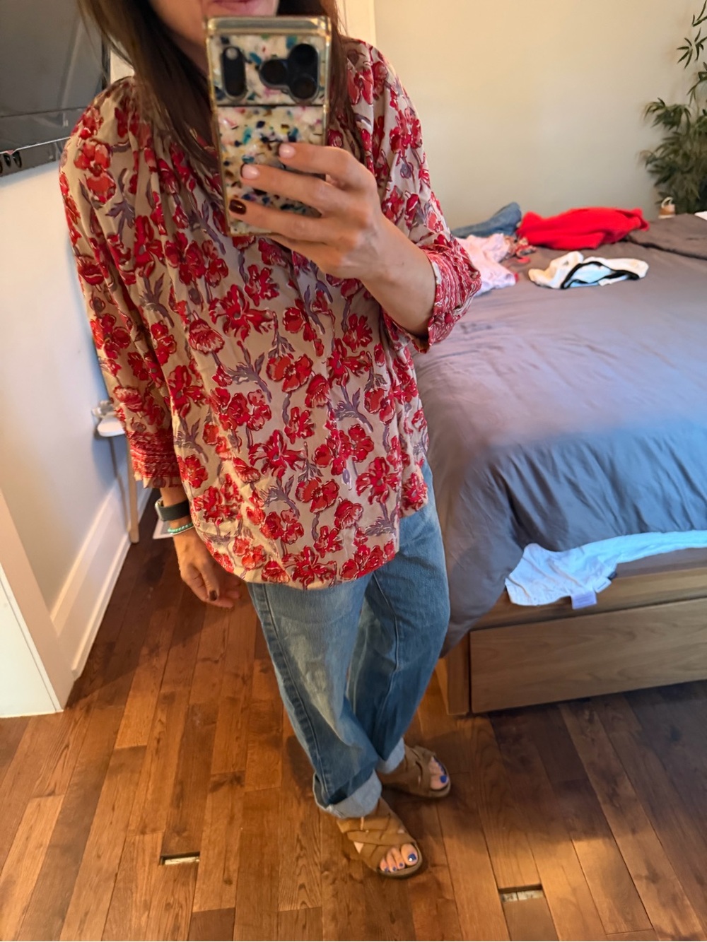Natalie Martin silk flowered blouse
